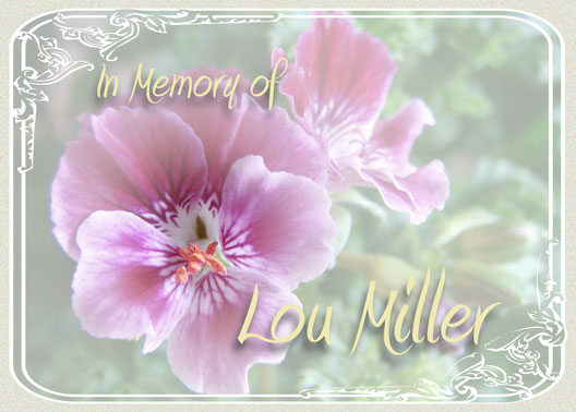 In memory of Lou Miller