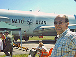 Frans before a NATO AWACS plane.